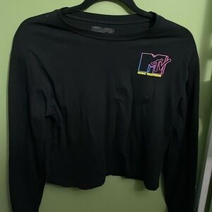MTV Black graphic (CROP TOP)